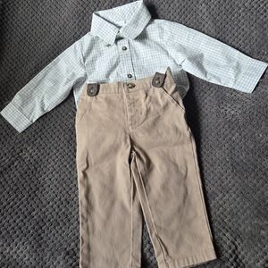 Carter's Blue and Gray Plaid Shirt